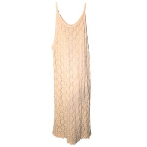 Rachel Zoe Cream Crochet Knit Dress Maxi Dress